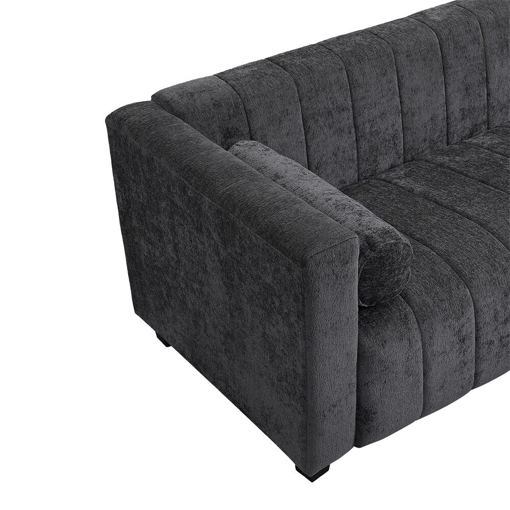 Canapé rembourré en chenille 78,7 avec pieds