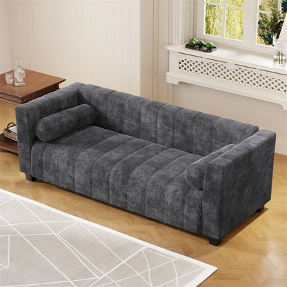 Canapé rembourré en chenille 78,7 avec pieds