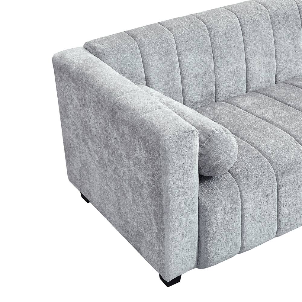 Canapé rembourré en chenille 78,7 avec pieds