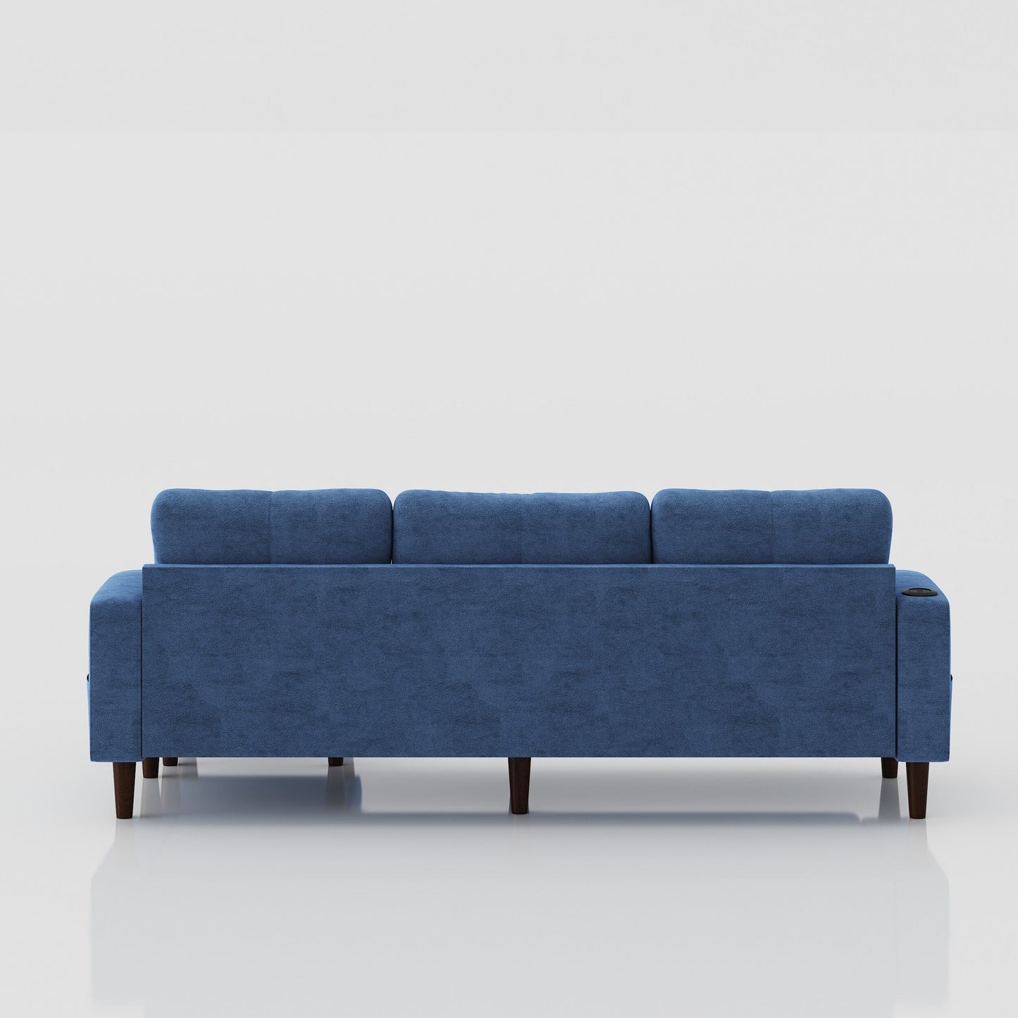 Canapé convertible en tissu de 78,7 po avec pouf de rangement