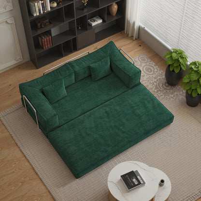 Canapé modulaire de 78,8 pouces, canapé convertible en bloc de pudding, canapé-lit sur pied avec accoudoirs et canapé-lit confortable