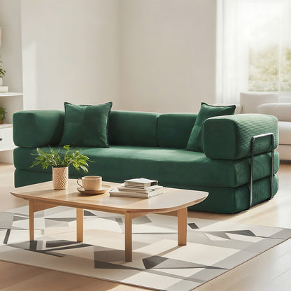 Canapé-lit convertible de 78,8 cm avec coussin et accoudoirs