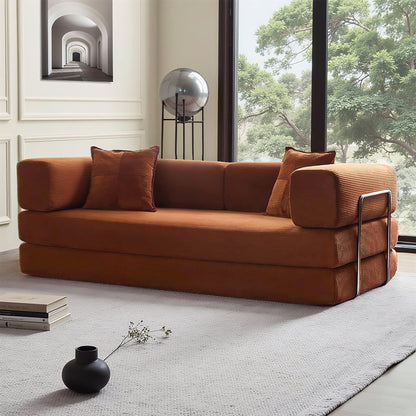 Canapé-lit convertible de 78,8 cm avec coussin et accoudoirs