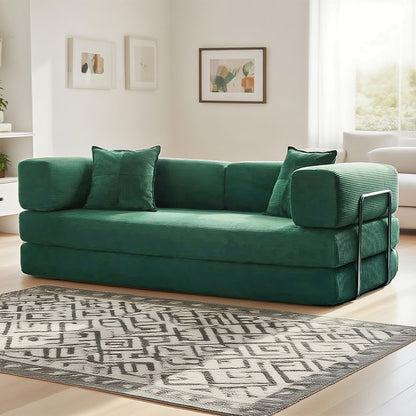 Canapé-lit convertible de 78,8 cm avec coussin et accoudoirs