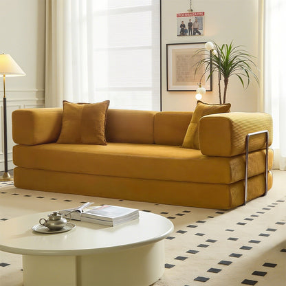 Canapé-lit convertible de 78,8 cm avec coussin et accoudoirs