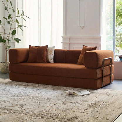 Canapé-lit convertible 78,8 pouces avec oreiller de compression, confortable, futon