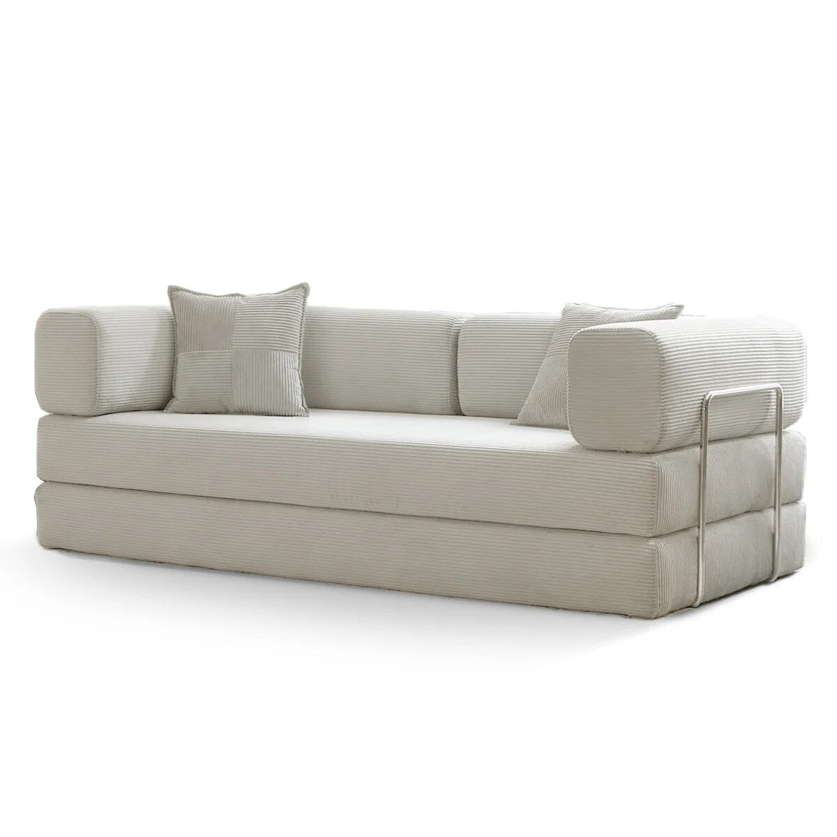 Canapé-lit convertible 78,8 pouces avec oreiller de compression, confortable, futon