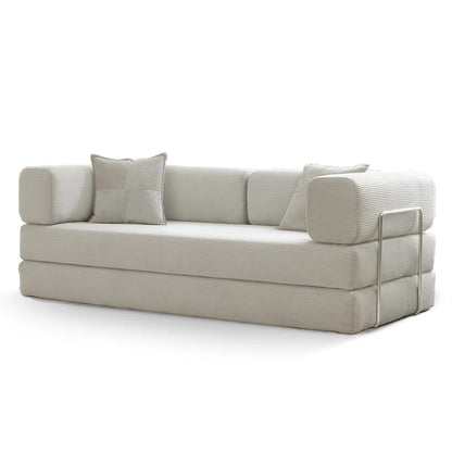 Canapé-lit convertible 78,8 pouces avec oreiller de compression, confortable, futon