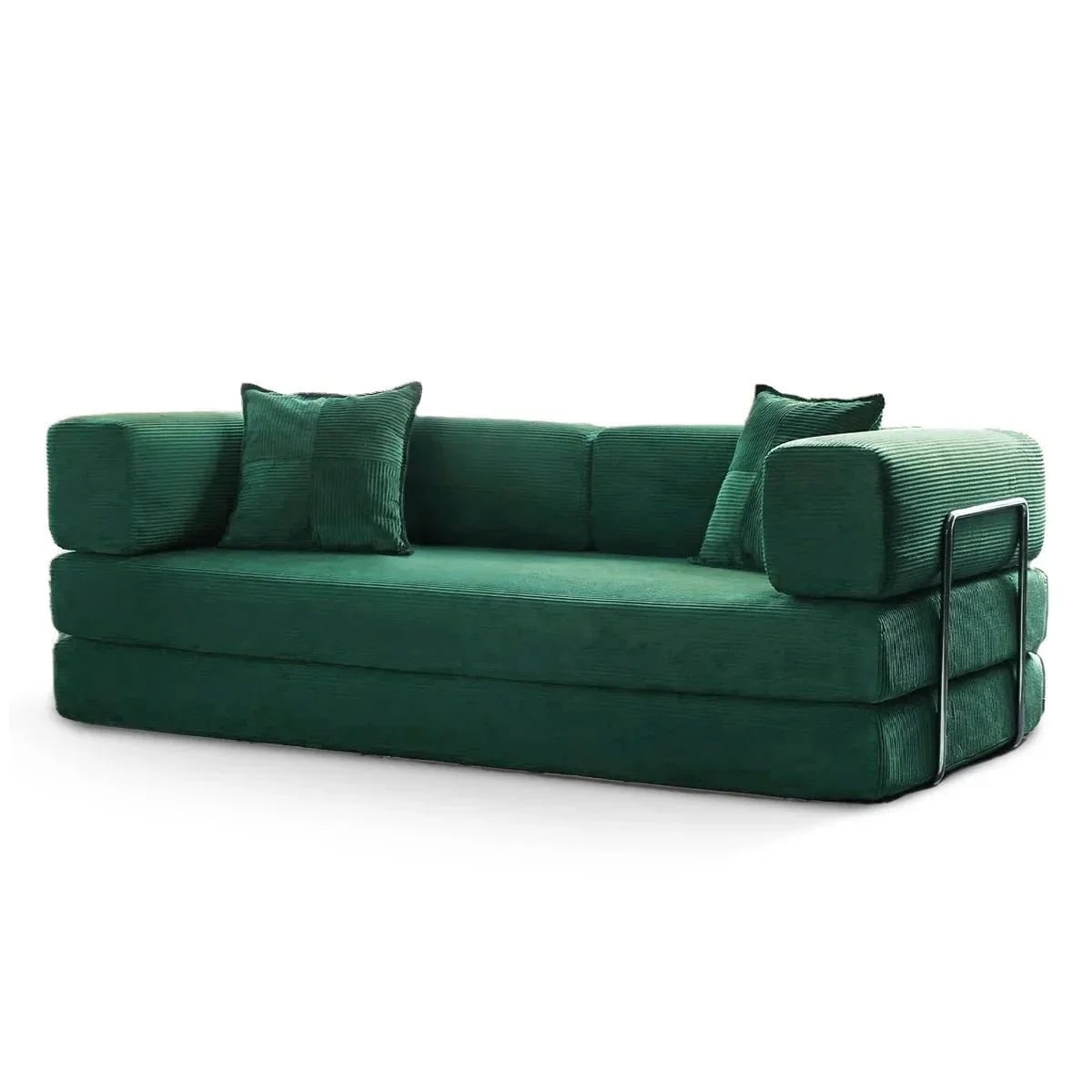 Canapé-lit convertible 78,8 pouces avec oreiller de compression, confortable, futon
