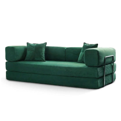 Canapé-lit convertible 78,8 pouces avec oreiller de compression, confortable, futon