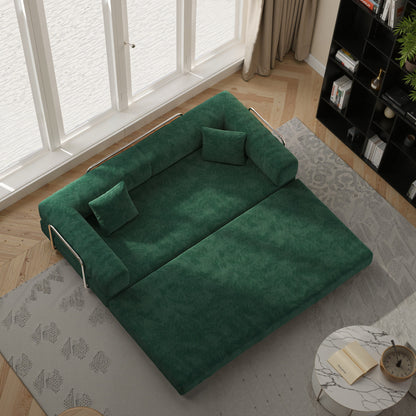 Canapé sectionnel modulaire de 78,8 pouces, canapé convertible en bloc de pudding, canapé-lit sur pied avec accoudoirs, canapé-lit confortable