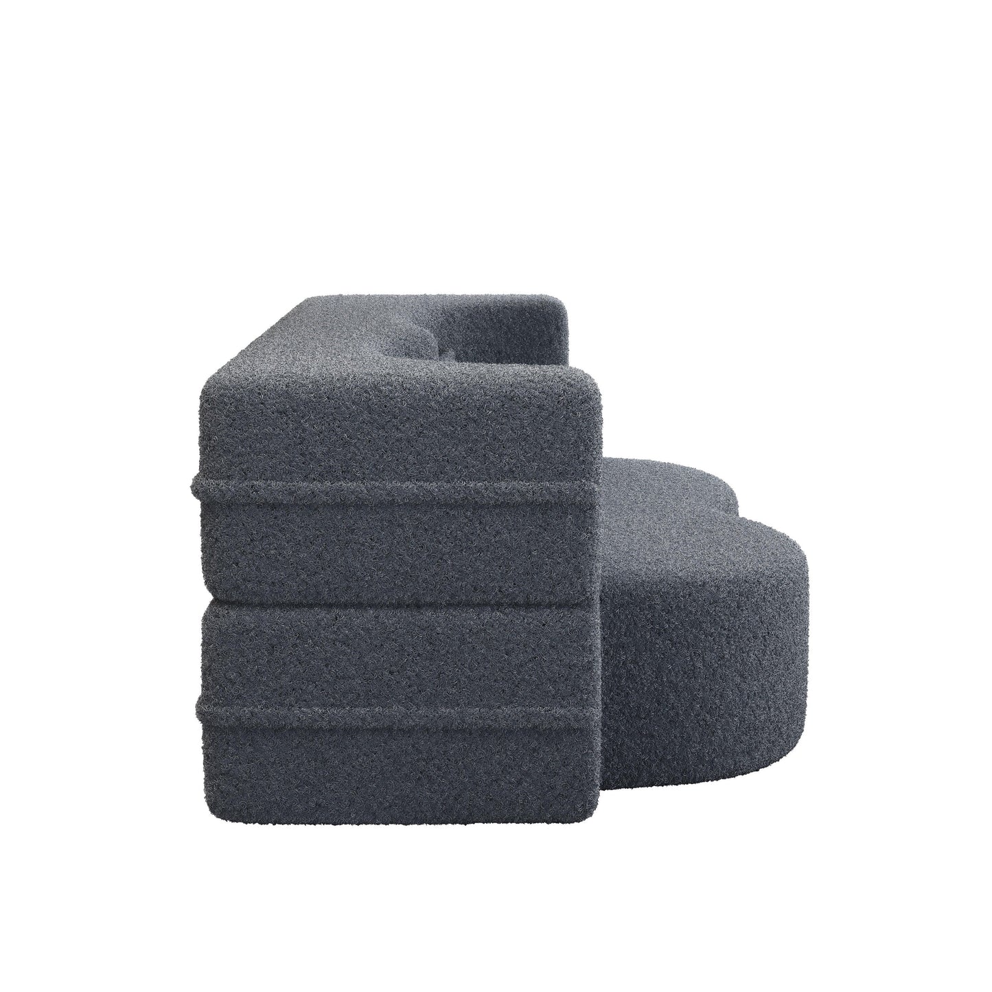 Canapé-lit convertible en tissu Teddy de 78 pouces, rempli de mousse, avec 2 oreillers et matelas pliant pour le salon