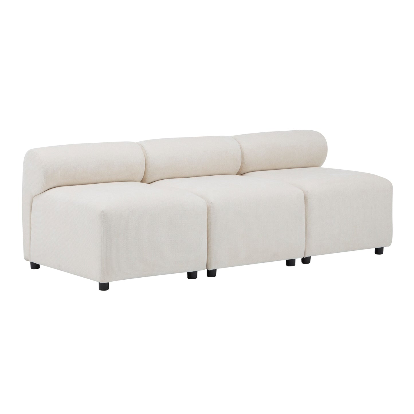 Canapé sectionnel modulaire 3 pièces en tissu 78 avec mousse haute résilience, ressorts sinueux et cadre en bois massif