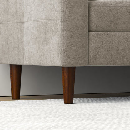 Canapé convertible 3 places en L en tissu de 78 pouces avec rangement, port USB et porte-gobelet