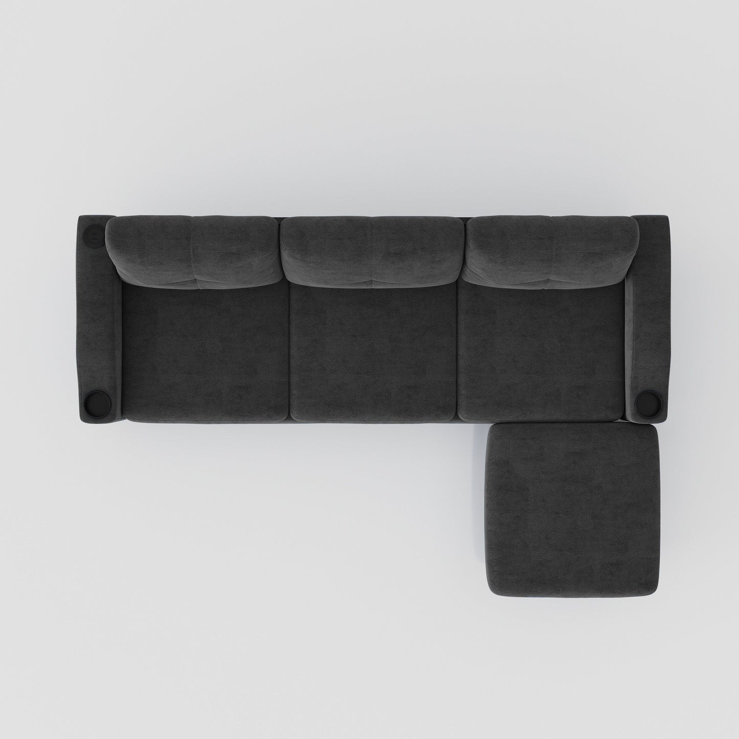 Canapé convertible en L en tissu de 78 po avec rangement, port USB et porte-gobelet – Idéal pour les petits espaces