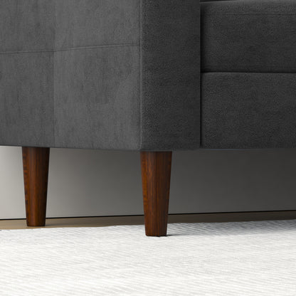 Canapé convertible en L en tissu de 78 po avec rangement, port USB et porte-gobelet – Idéal pour les petits espaces