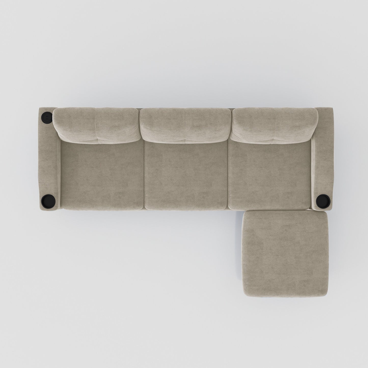 Canapé convertible en L en tissu de 78 po avec rangement, port USB et porte-gobelet – Idéal pour les petits espaces