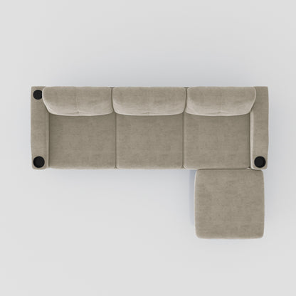 Canapé convertible en L en tissu de 78 po avec rangement, port USB et porte-gobelet – Idéal pour les petits espaces
