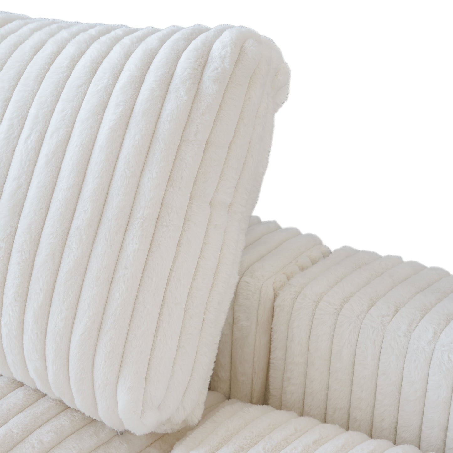 Canapé-lit en tissu pelucheux de 78 po