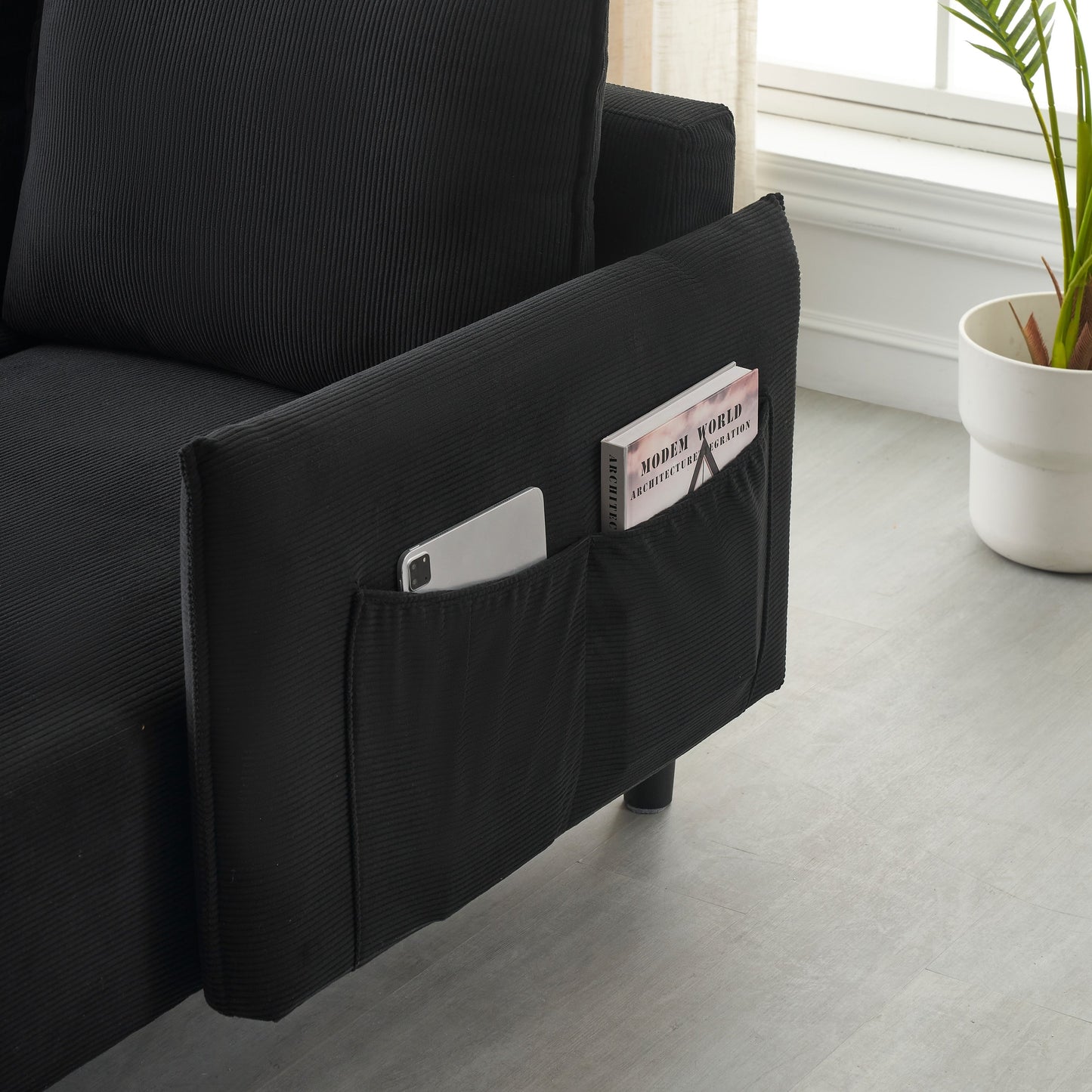 Canapé de 79,50 pouces de long, avec des sièges spacieux et confortables, pour appartement, bureau, salon