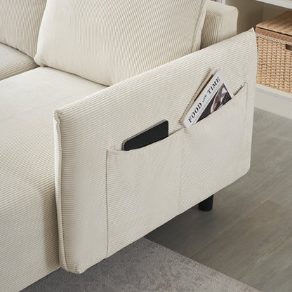 Canapé de 79,50 pouces de long, avec des sièges spacieux et confortables, pour appartement, bureau, salon