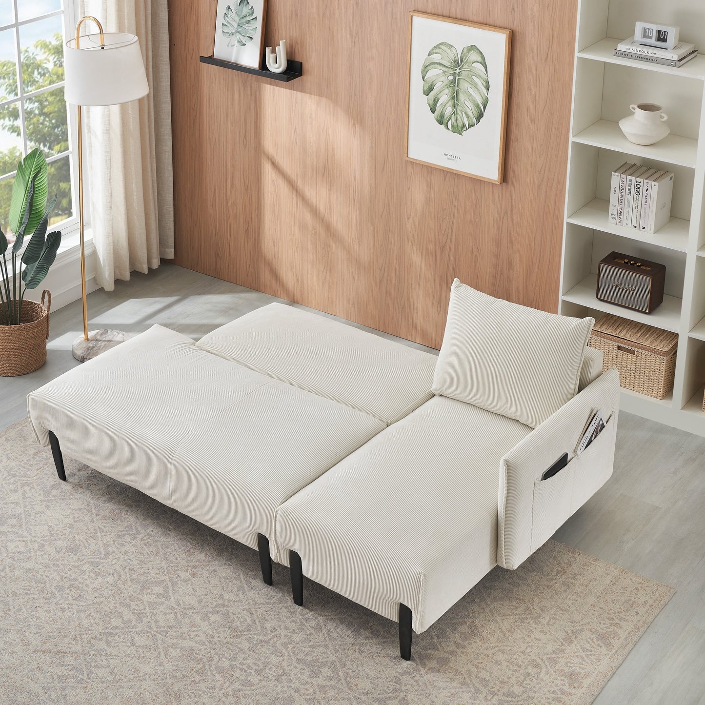 Canapé de 79,50 pouces de long, avec des sièges spacieux et confortables, pour appartement, bureau, salon
