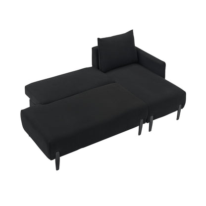 Canapé de 79,50 pouces de long, avec des sièges spacieux et confortables, pour appartement, bureau, salon