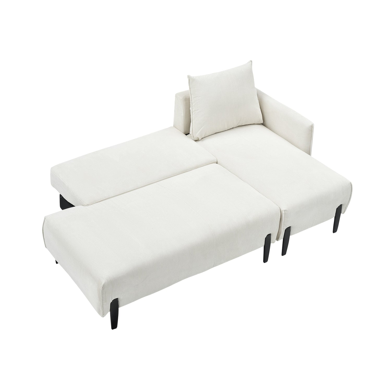 Canapé de 79,50 pouces de long, avec des sièges spacieux et confortables, pour appartement, bureau, salon
