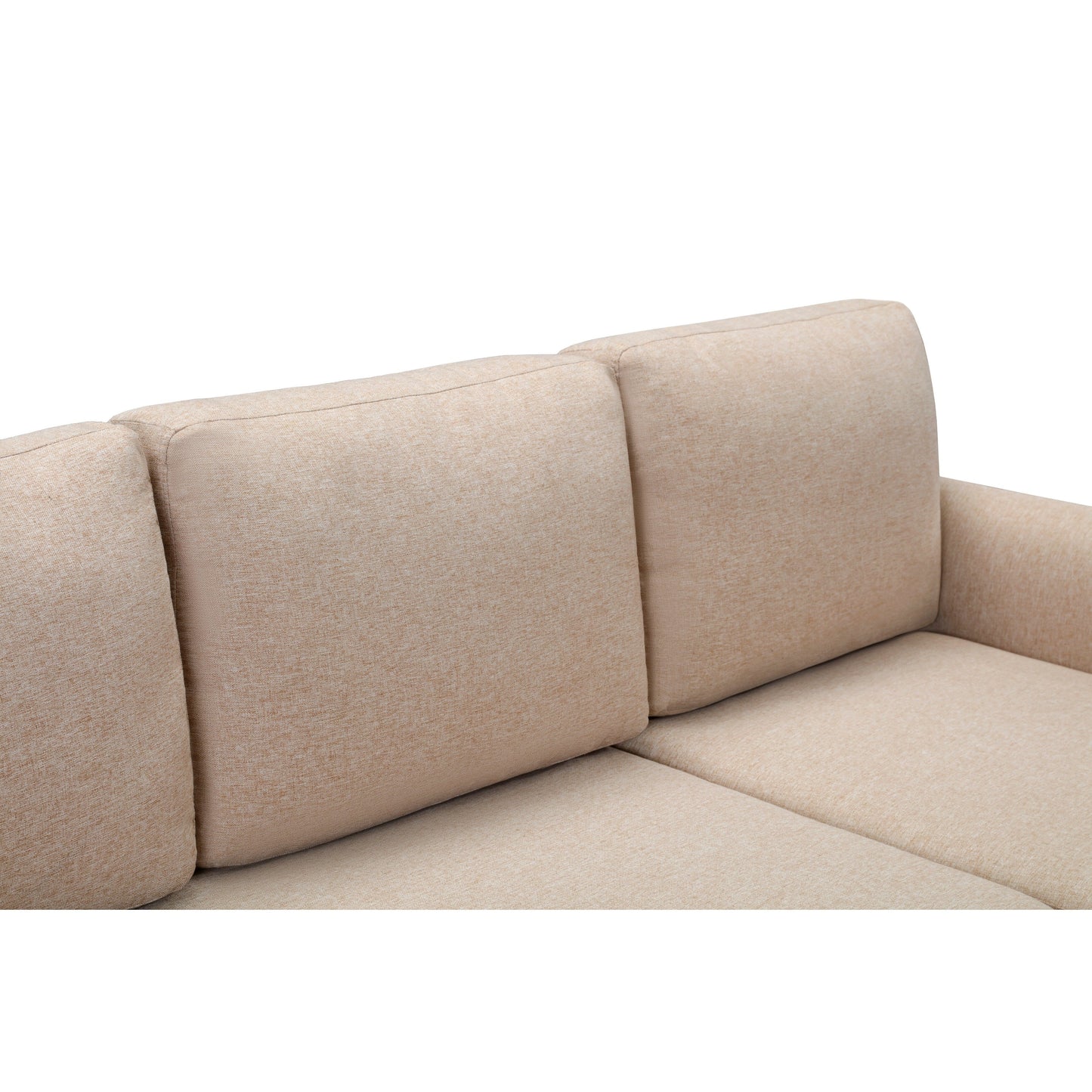 Canapé 3 places en tissu réglable en forme de L de 79,5 po avec lit gigogne et méridienne de rangement