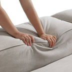 Canapé modulaire Freedom gris neuf avec pouf