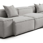 Canapé sectionnel modulaire Freedom kaki à extrémité ouverte