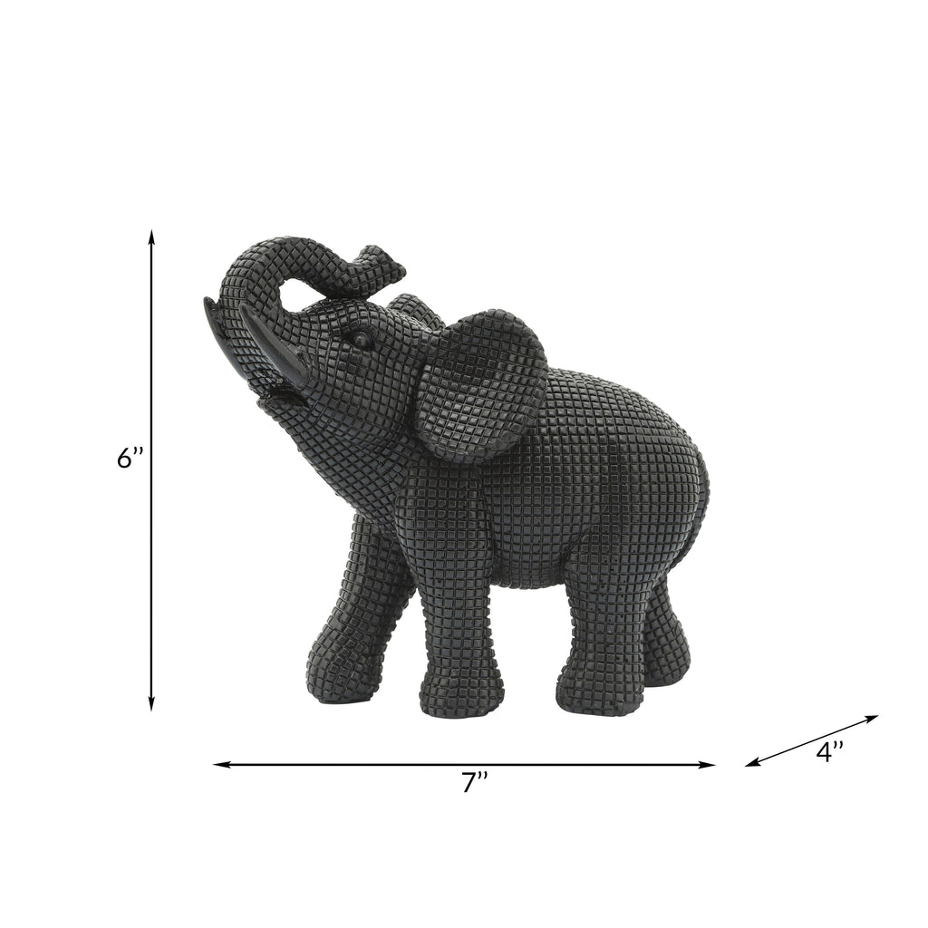 Sagebrook Home Boho 7 Figurine décorative en polyrésine représentant un éléphant - 7 x 4 x 7