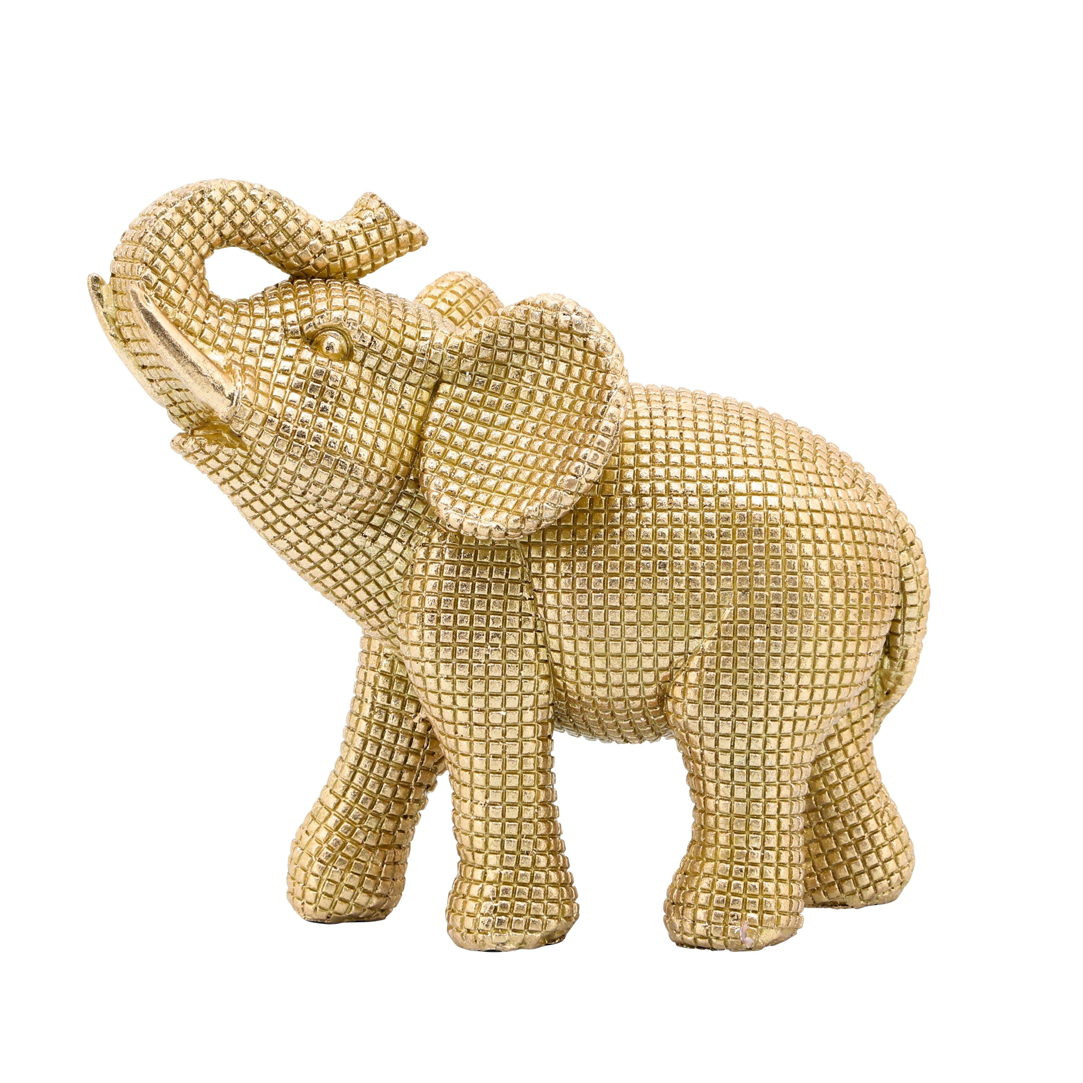Sagebrook Home Boho 7 Figurine décorative en polyrésine représentant un éléphant - 7 x 4 x 7