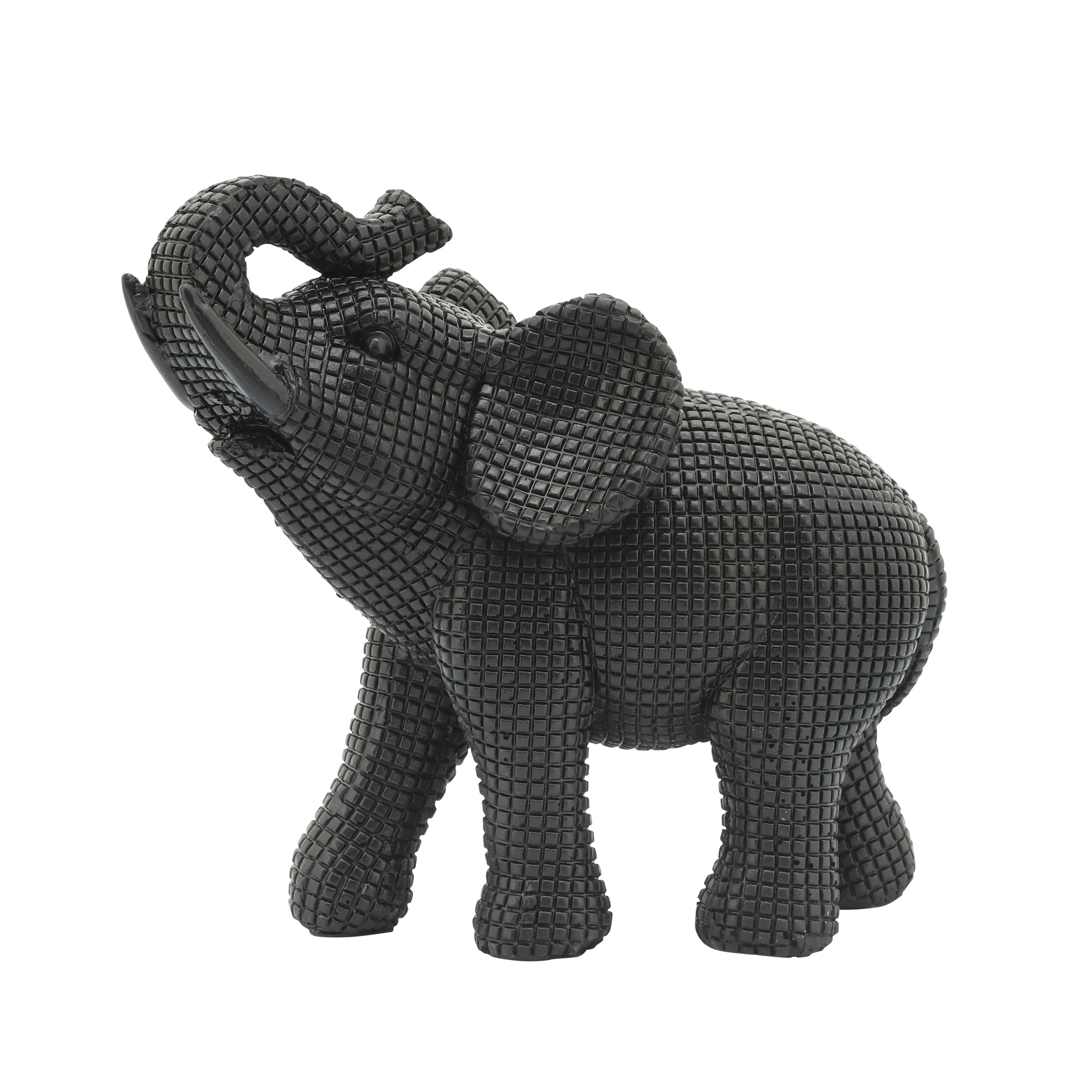 Sagebrook Home Boho 7 Figurine décorative en polyrésine représentant un éléphant - 7 x 4 x 7