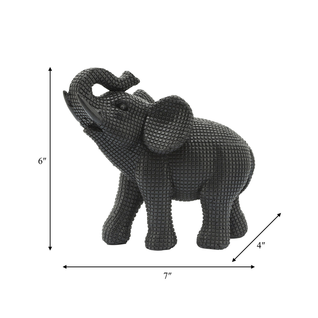 Sagebrook Home Boho 7 Figurine décorative en polyrésine représentant un éléphant - 7 x 4 x 7