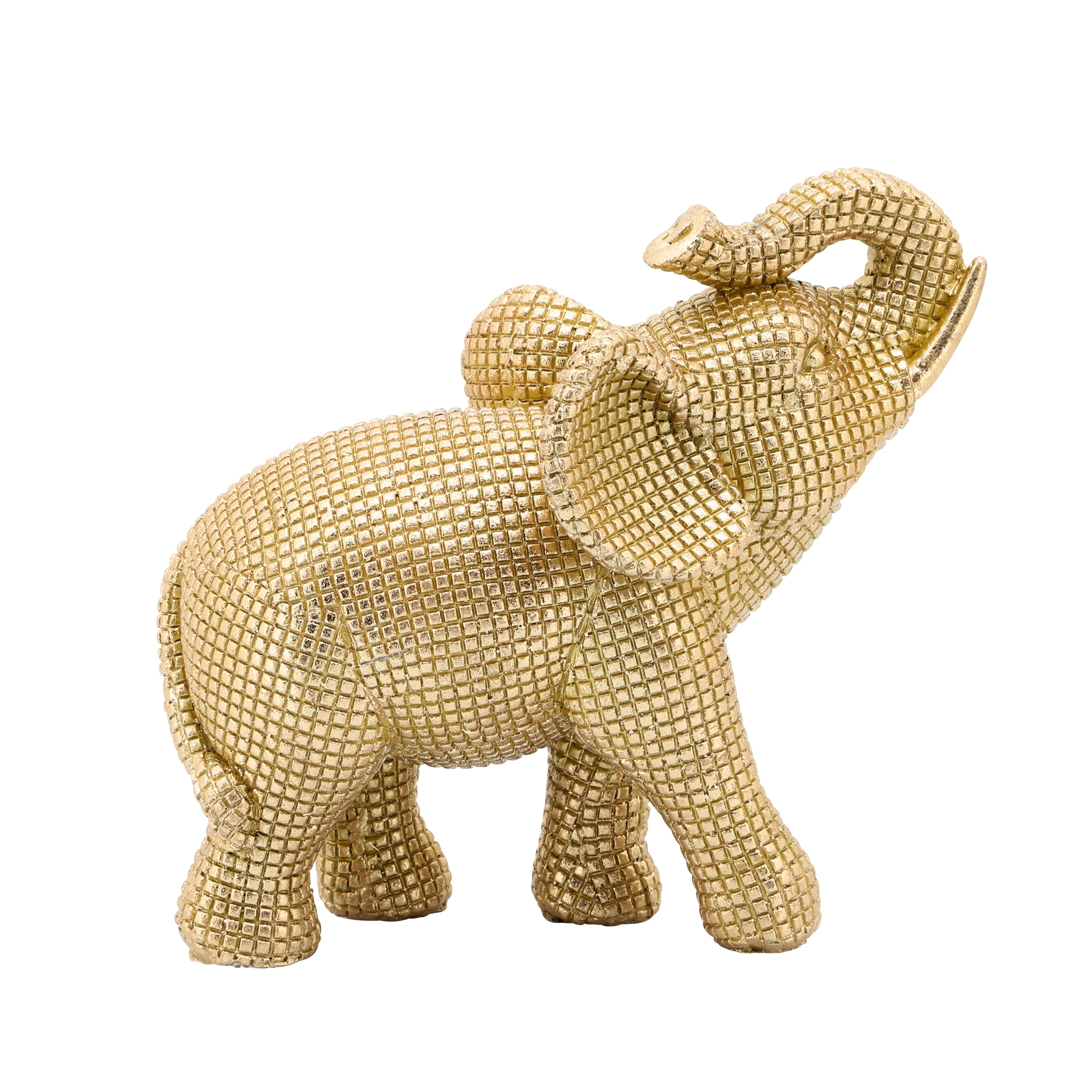 Sagebrook Home Boho 7 Figurine décorative en polyrésine représentant un éléphant - 7 x 4 x 7