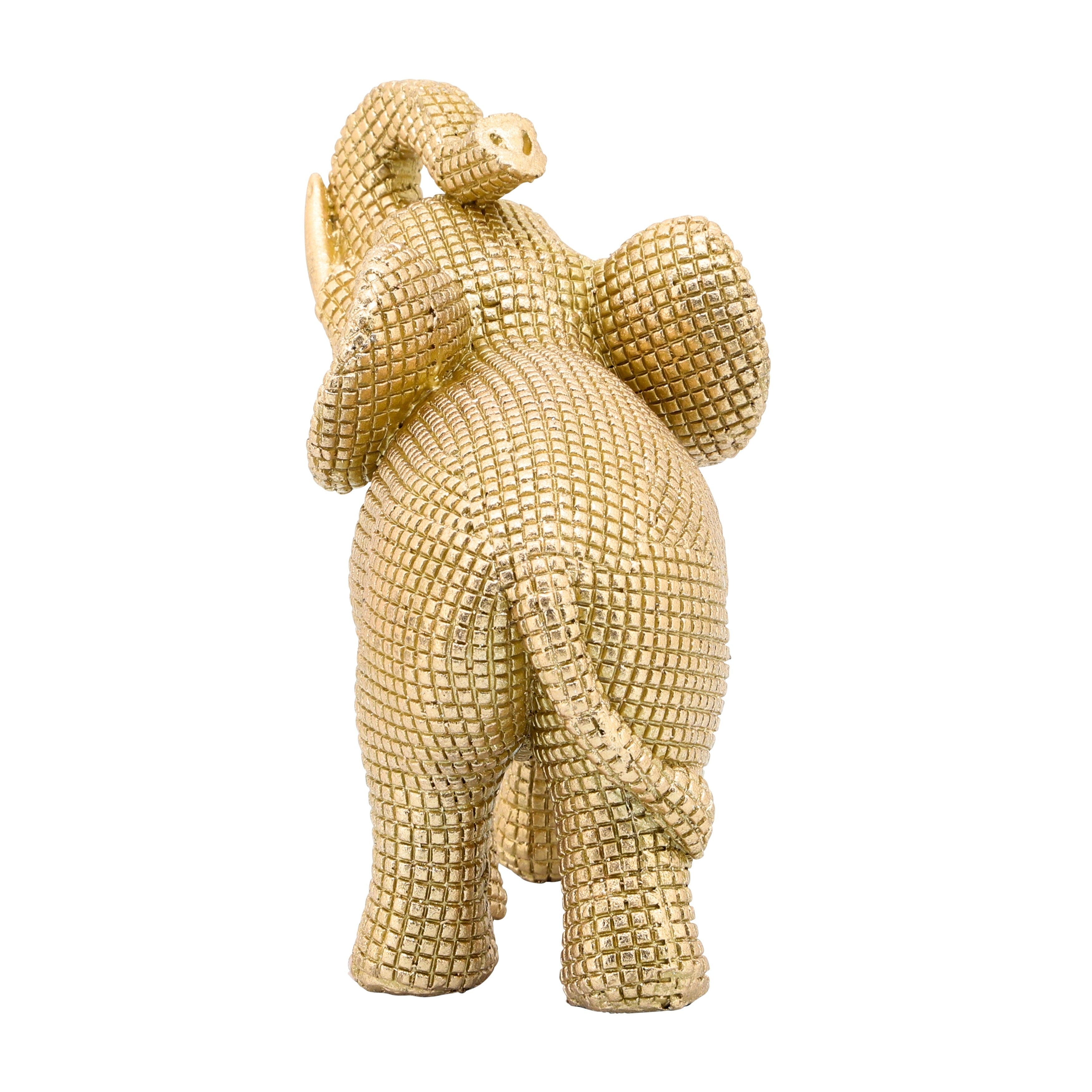Sagebrook Home Boho 7 Figurine décorative en polyrésine représentant un éléphant - 7 x 4 x 7