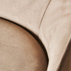 Fauteuil d'appoint Hippo Camel en daim