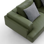 Ensemble de canapés en cuir véritable pleine fleur Olivia Green