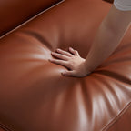 Cube Modular Khaki Genuine Leather Sectional