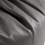 Pouf Litton en cuir gris