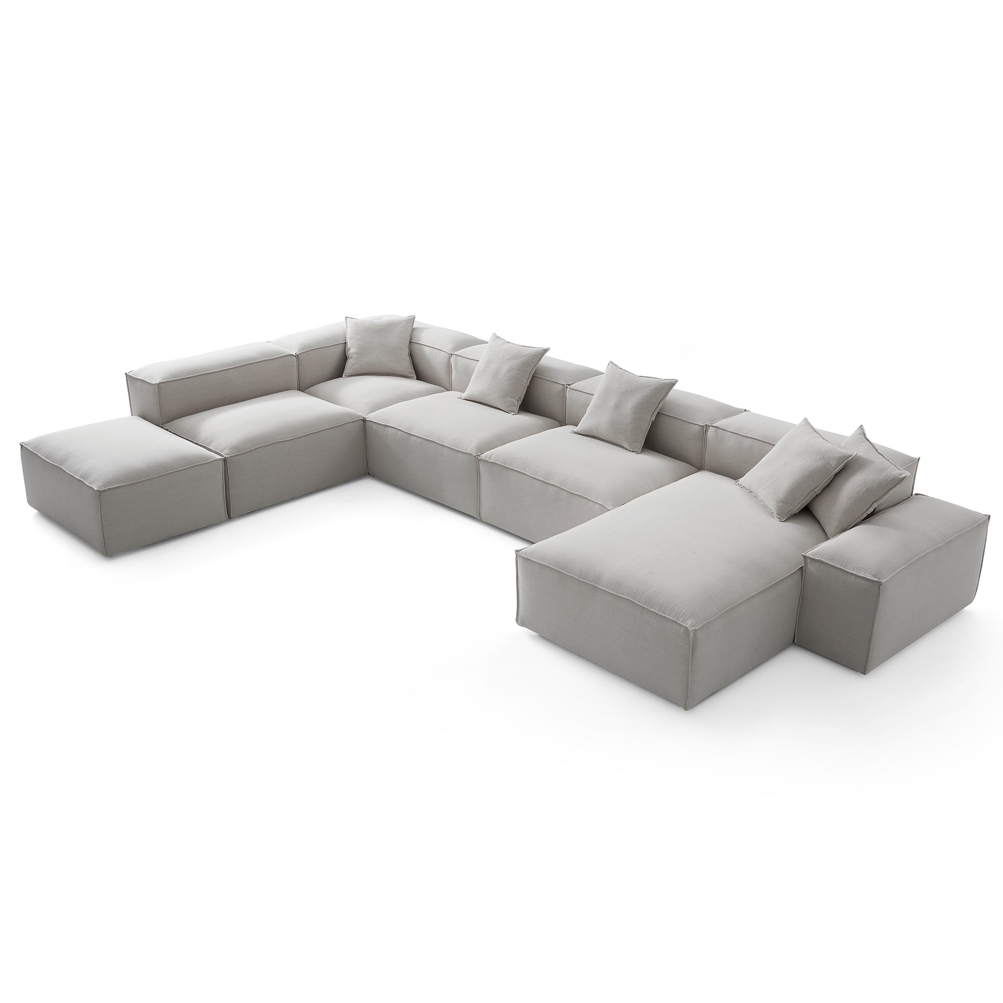 Freedom Modular Gray Open-End Sectional Sofa