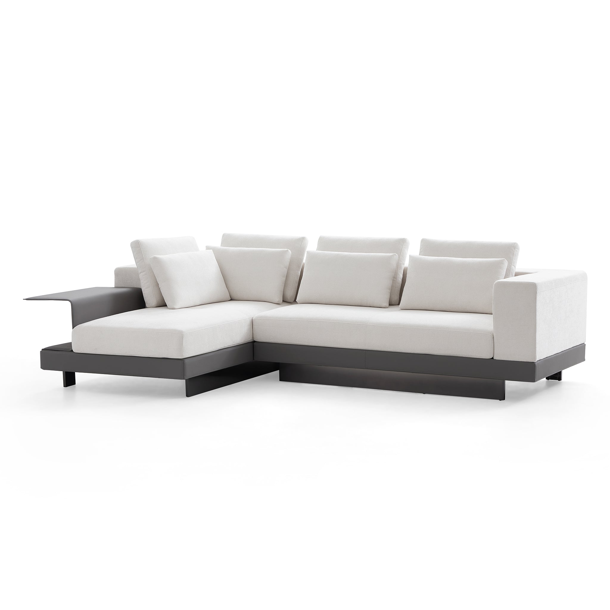 Connery Minimalist White Sectional