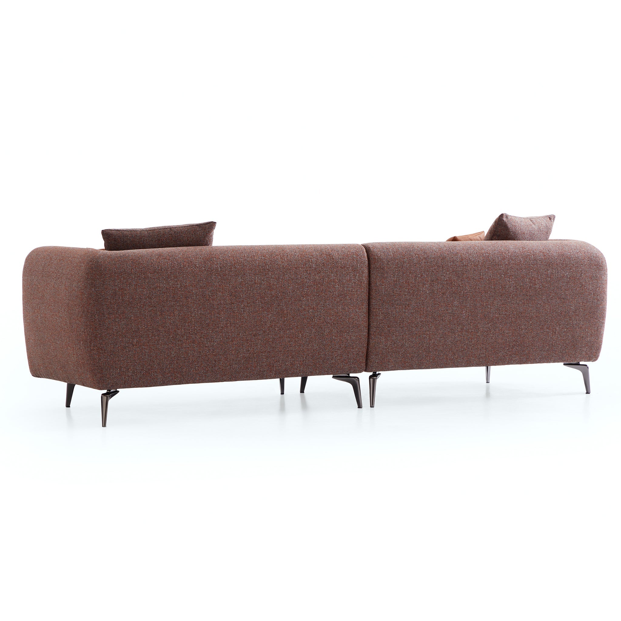 Chas Tangerine Polyester Linen Loveseat