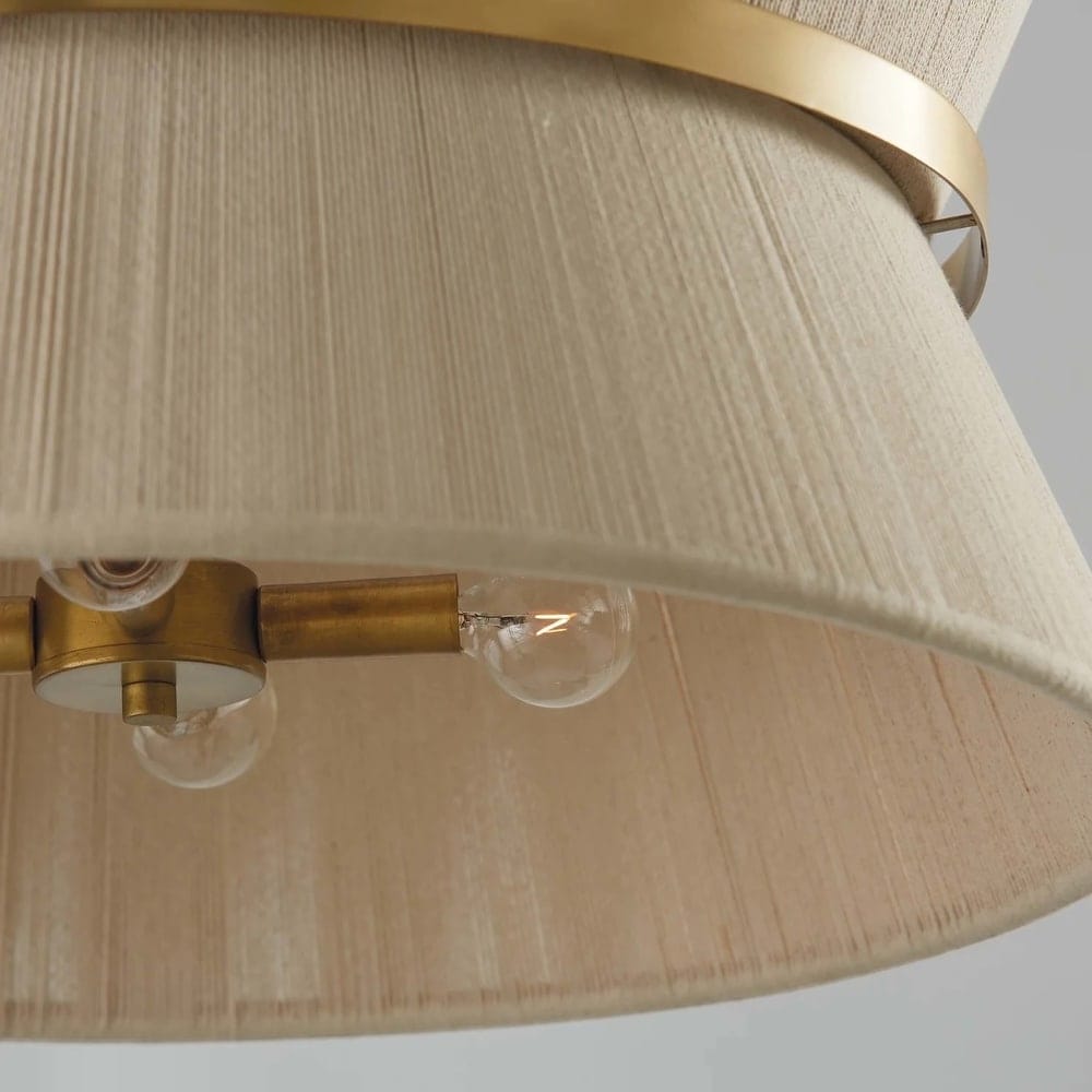 Lustre tambour bohème moderne à 8 lumières, grand format, 61 cm, en tissu tissé à la main, couleur or/noir, pour salle à manger/salon