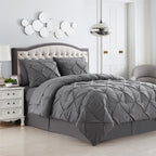 Ensemble de draps et couettes plissés 8 pièces
