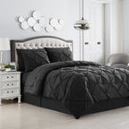 Ensemble de draps et couettes plissés 8 pièces