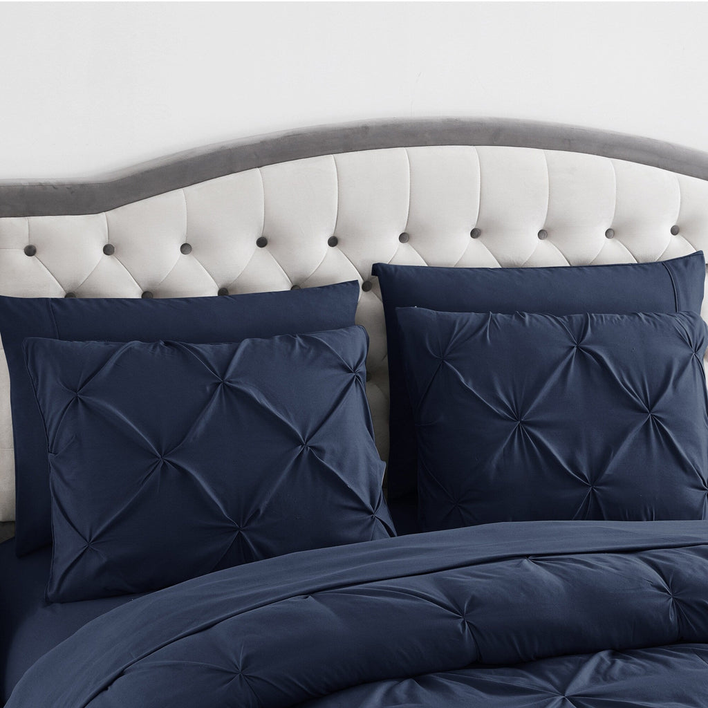Ensemble de draps et couettes plissés 8 pièces