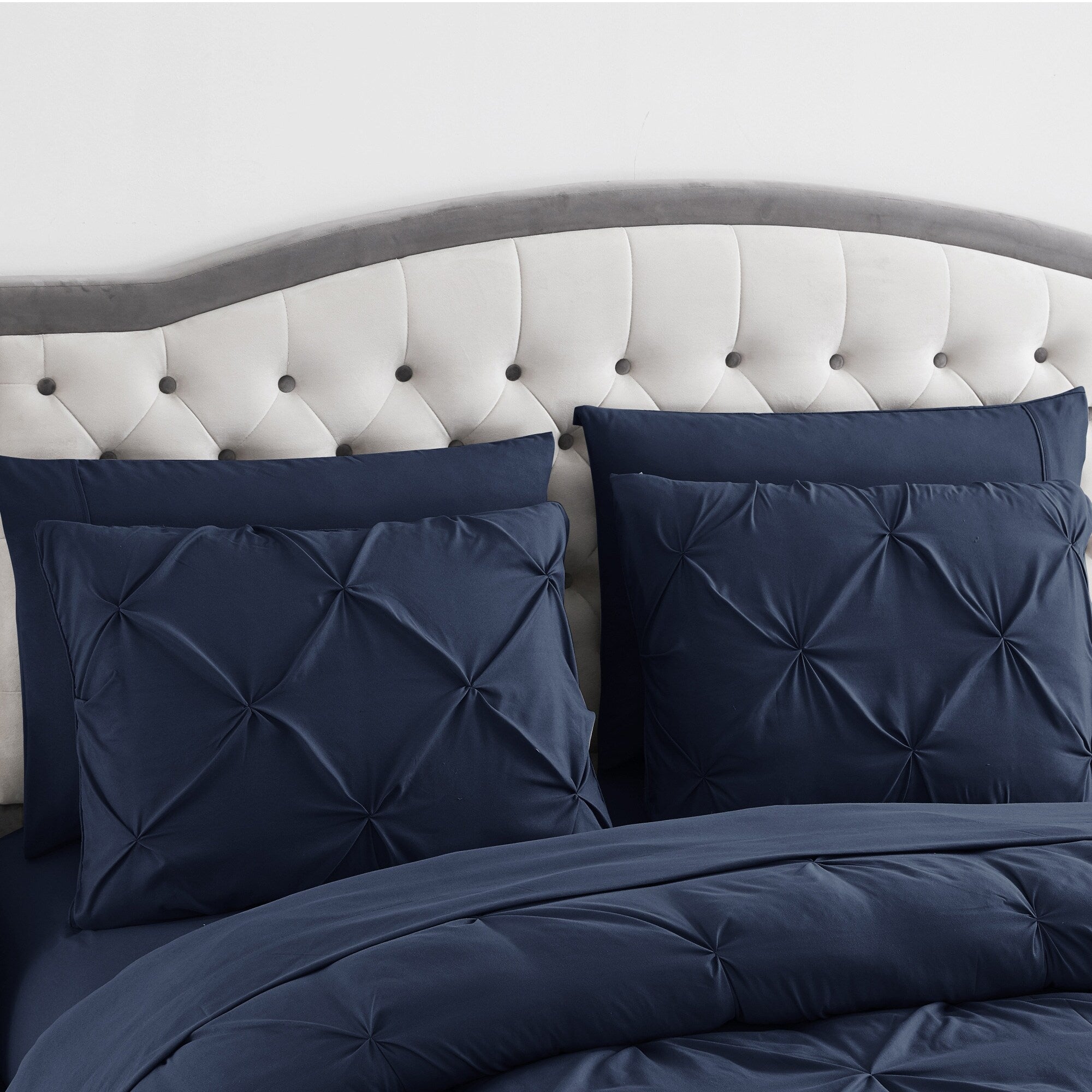 Ensemble de draps et couettes plissés 8 pièces