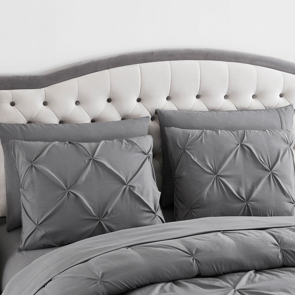 Ensemble de draps et couettes plissés 8 pièces